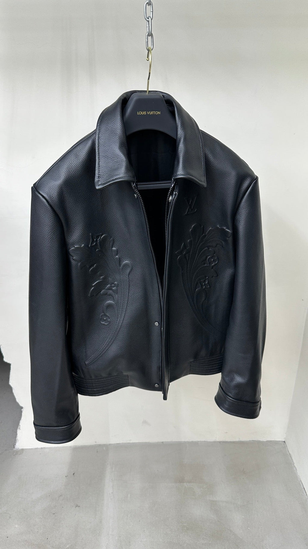 LV Embossed Leather Jacket