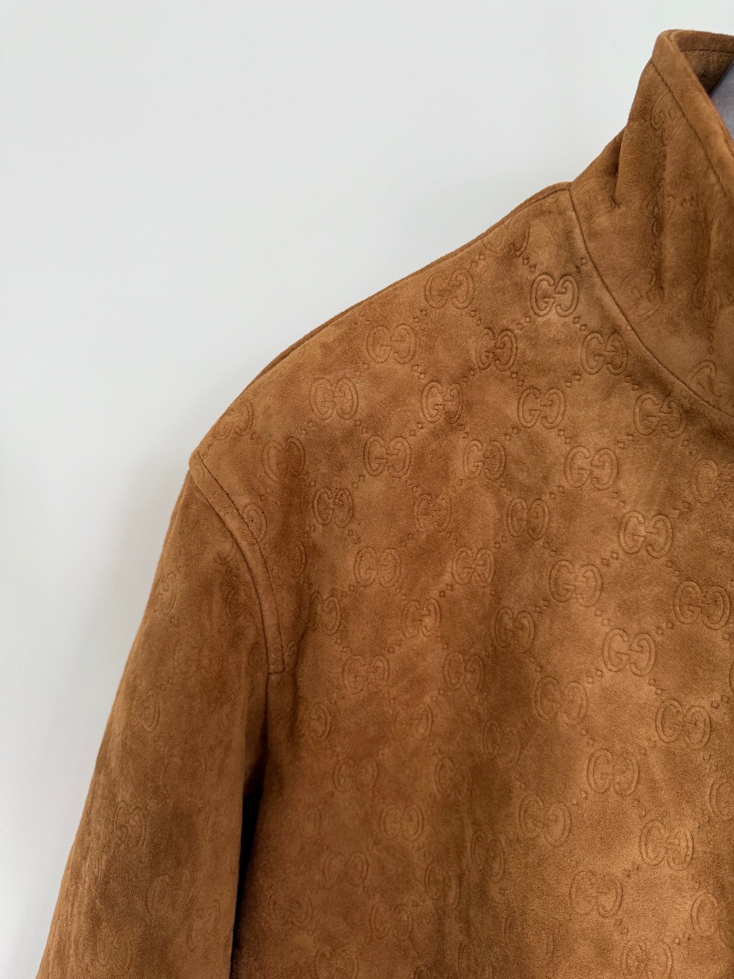 GG Embossed Leather Jacket