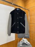 DIOR Patchwork Leather Baseball Jacket
