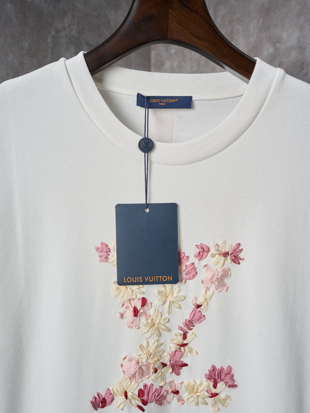 LV × Nigo Collab Cherry Bloss Embroidered T-Shirt