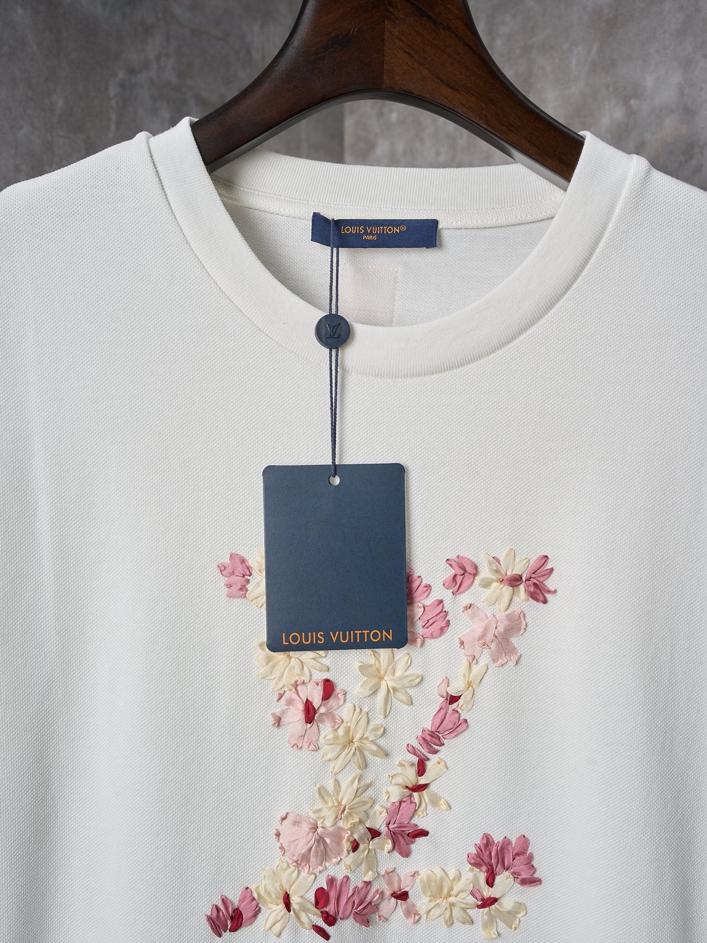 LV × Nigo Collab Cherry Bloss Embroidered T-Shirt