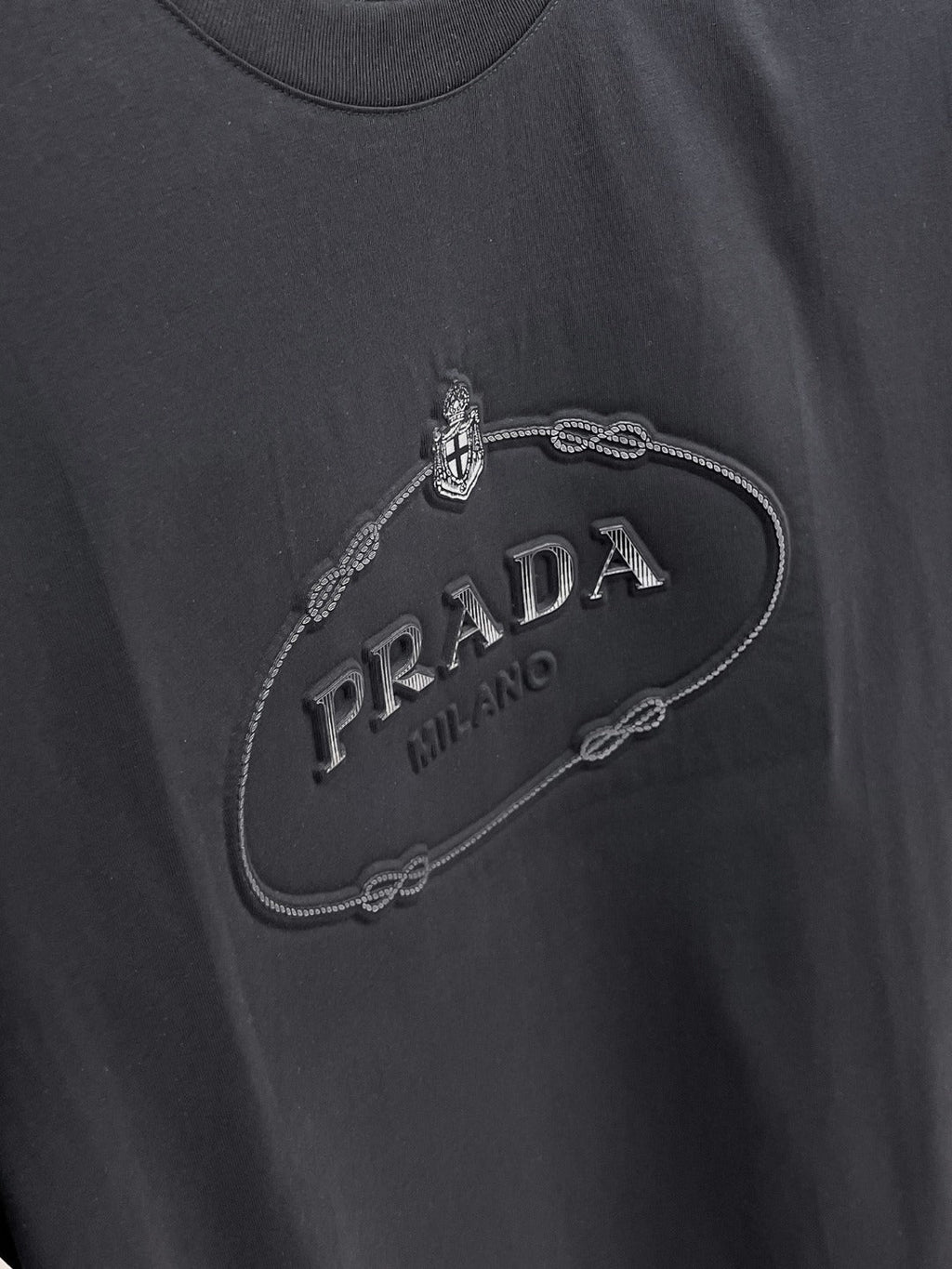 Prada Embossed Letter T-Shirt
