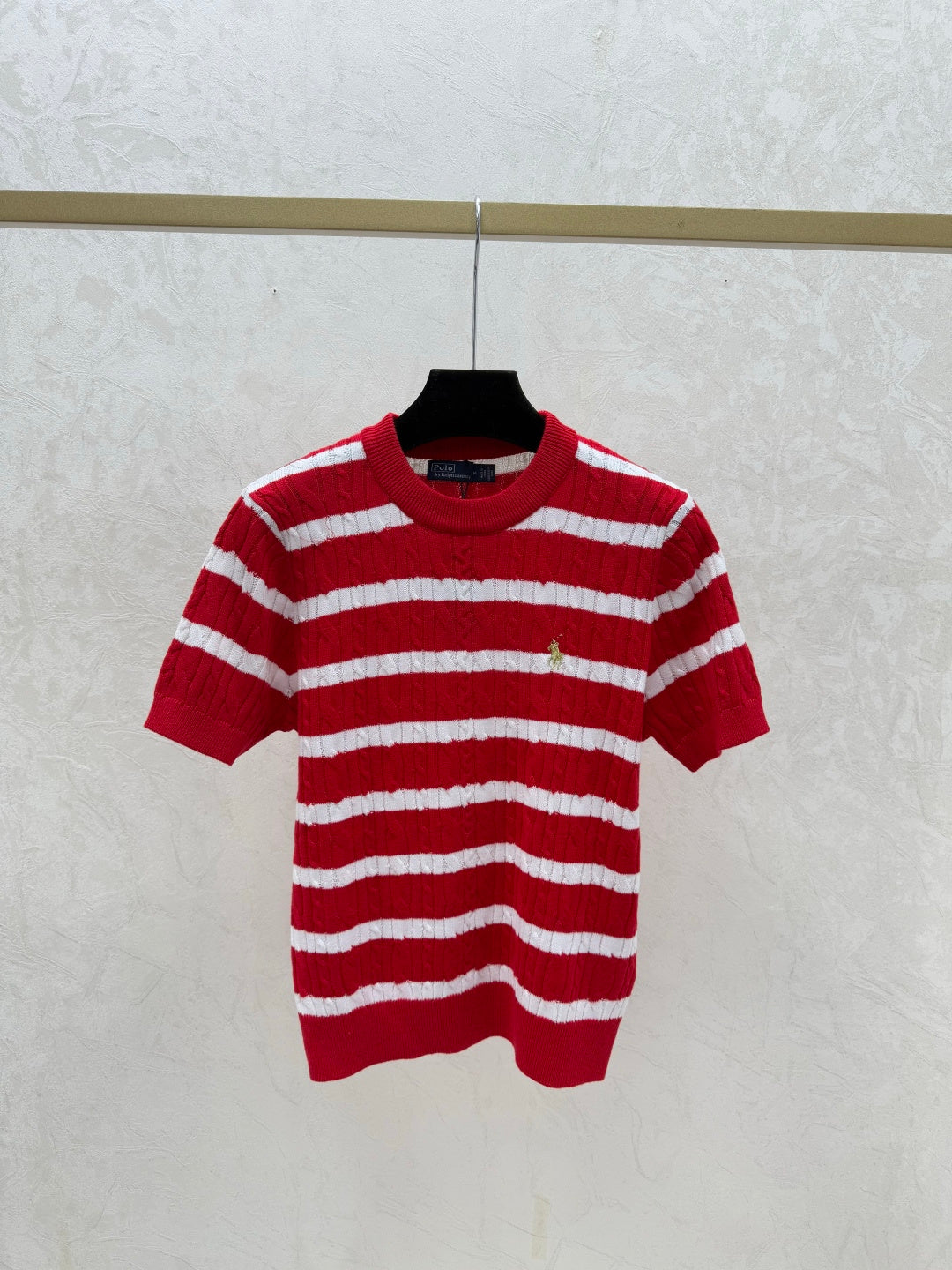Women's Polo Stripe Knit Shirt