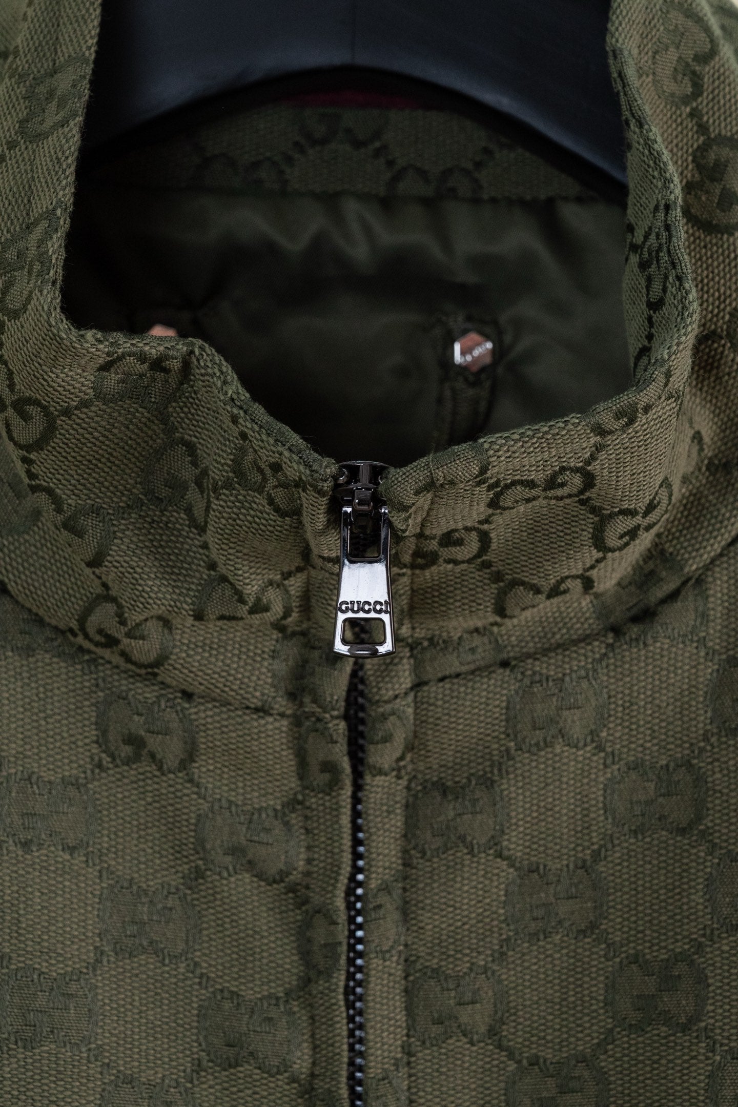 GG all-over jacquard stand collar jacket