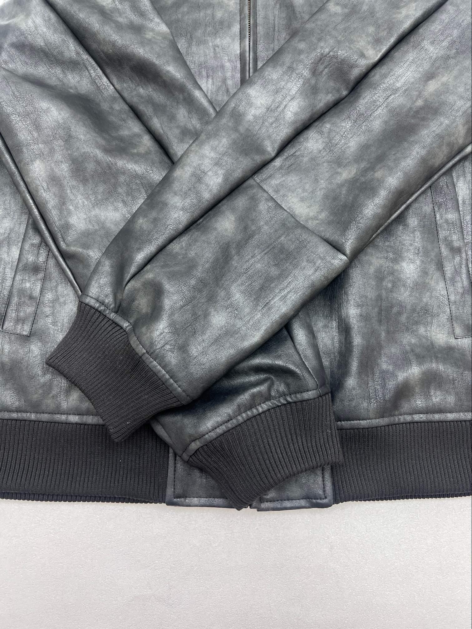 LV Print Washed Leather Jacket