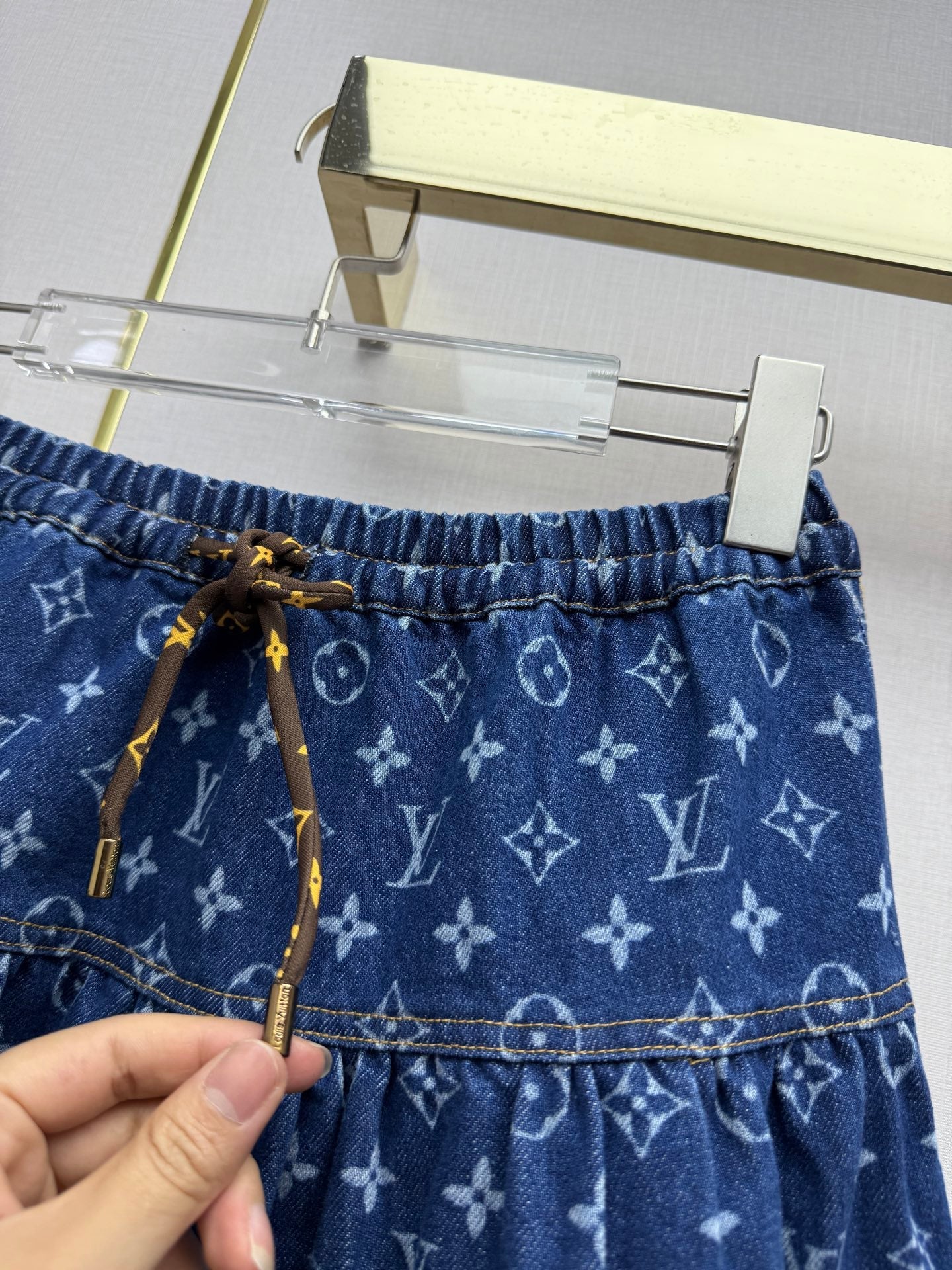 Women's Denim Tiered Skirt