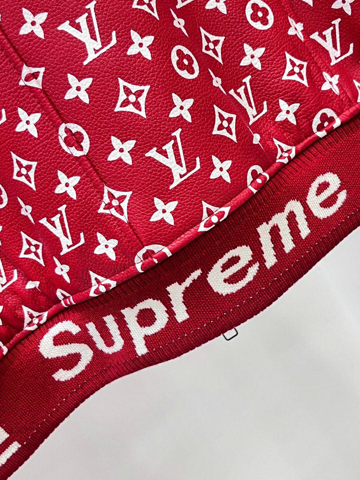 LV × Supreme Leather Jacket