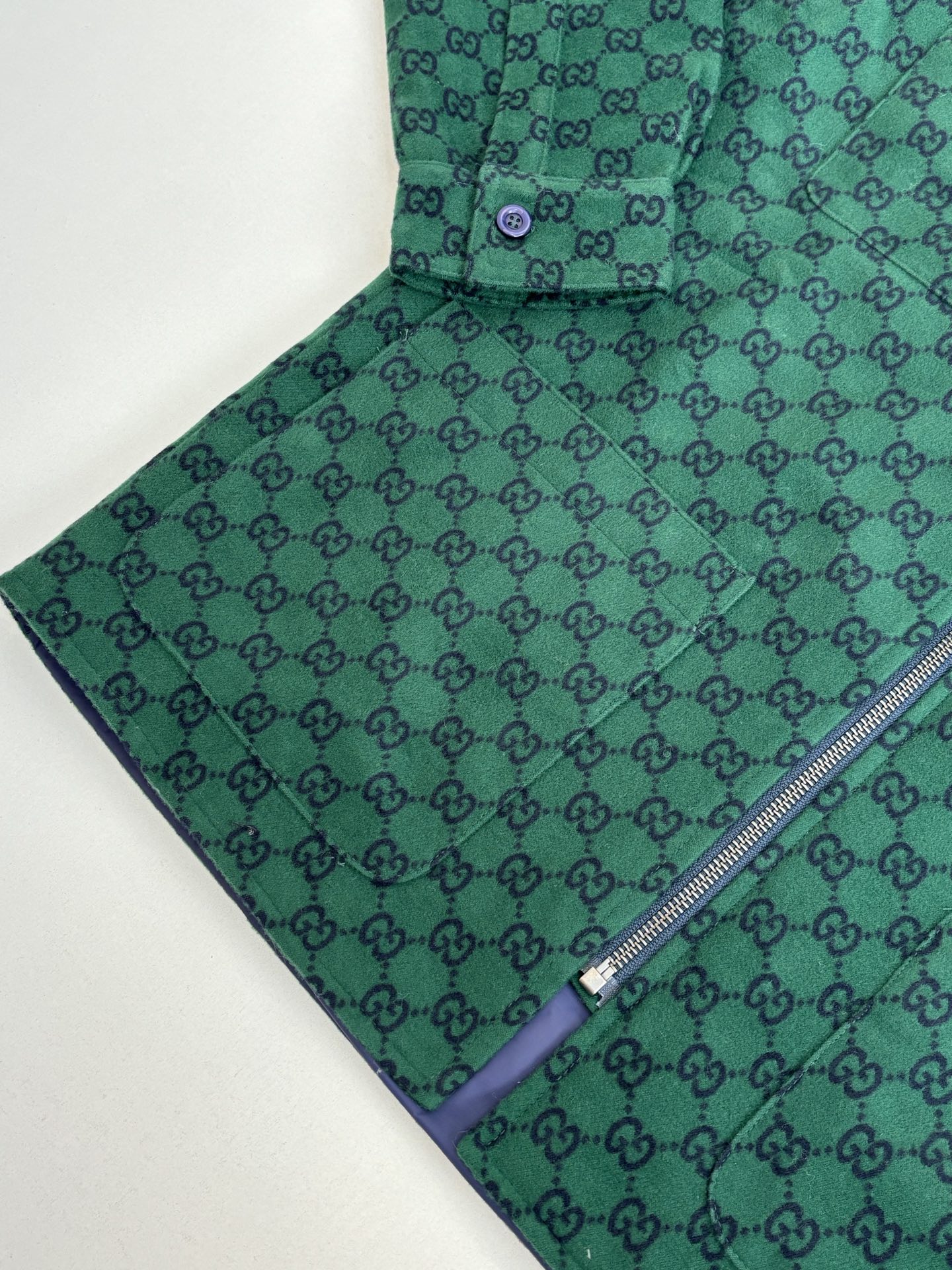 Gucci Monogram Double G Wool Jacket