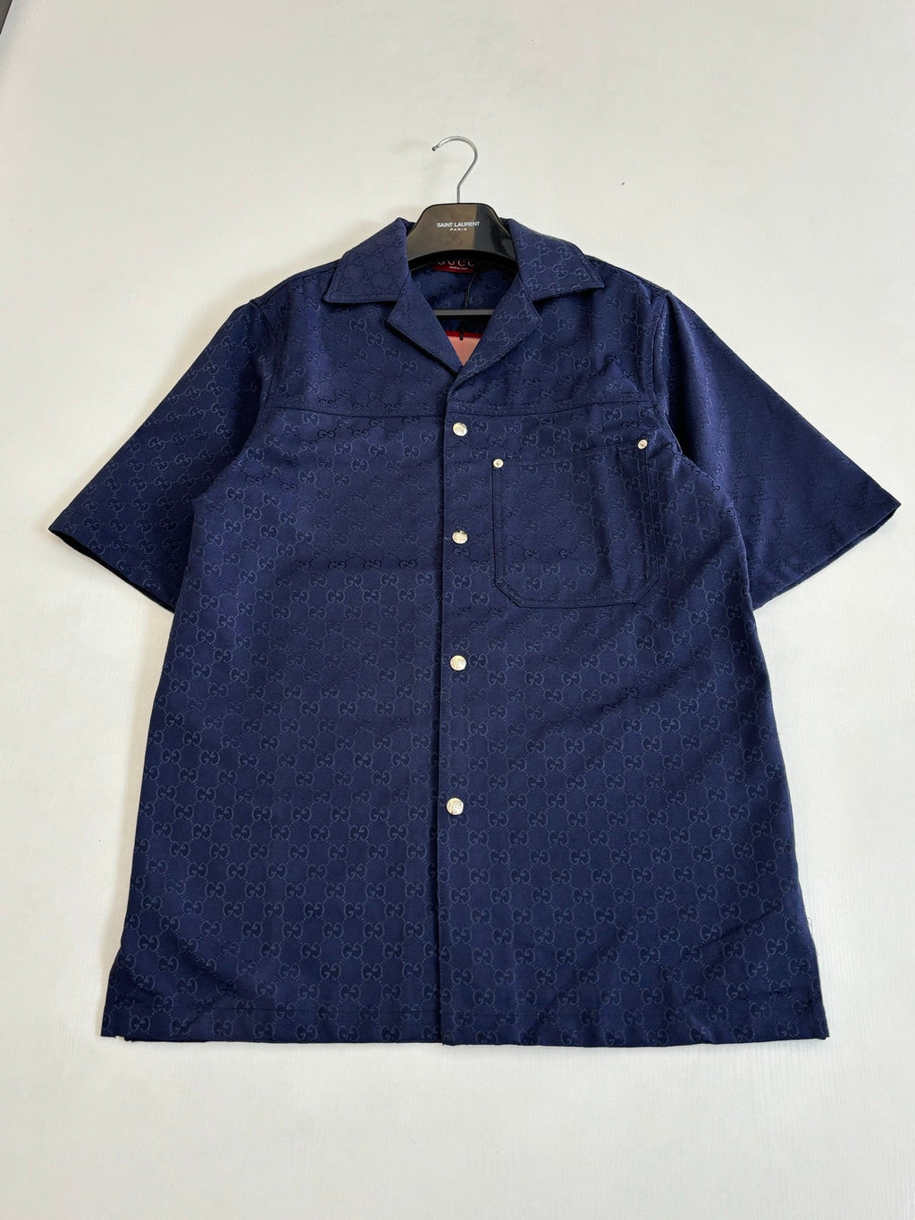 Gucci Double G All-over Jacquard Suit Short-Sleeve Shirt