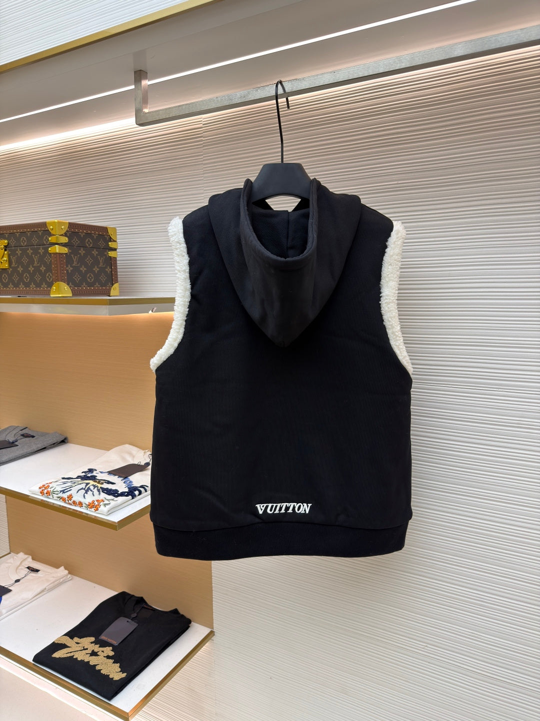LV Embroidered Hooded Reversible Vest