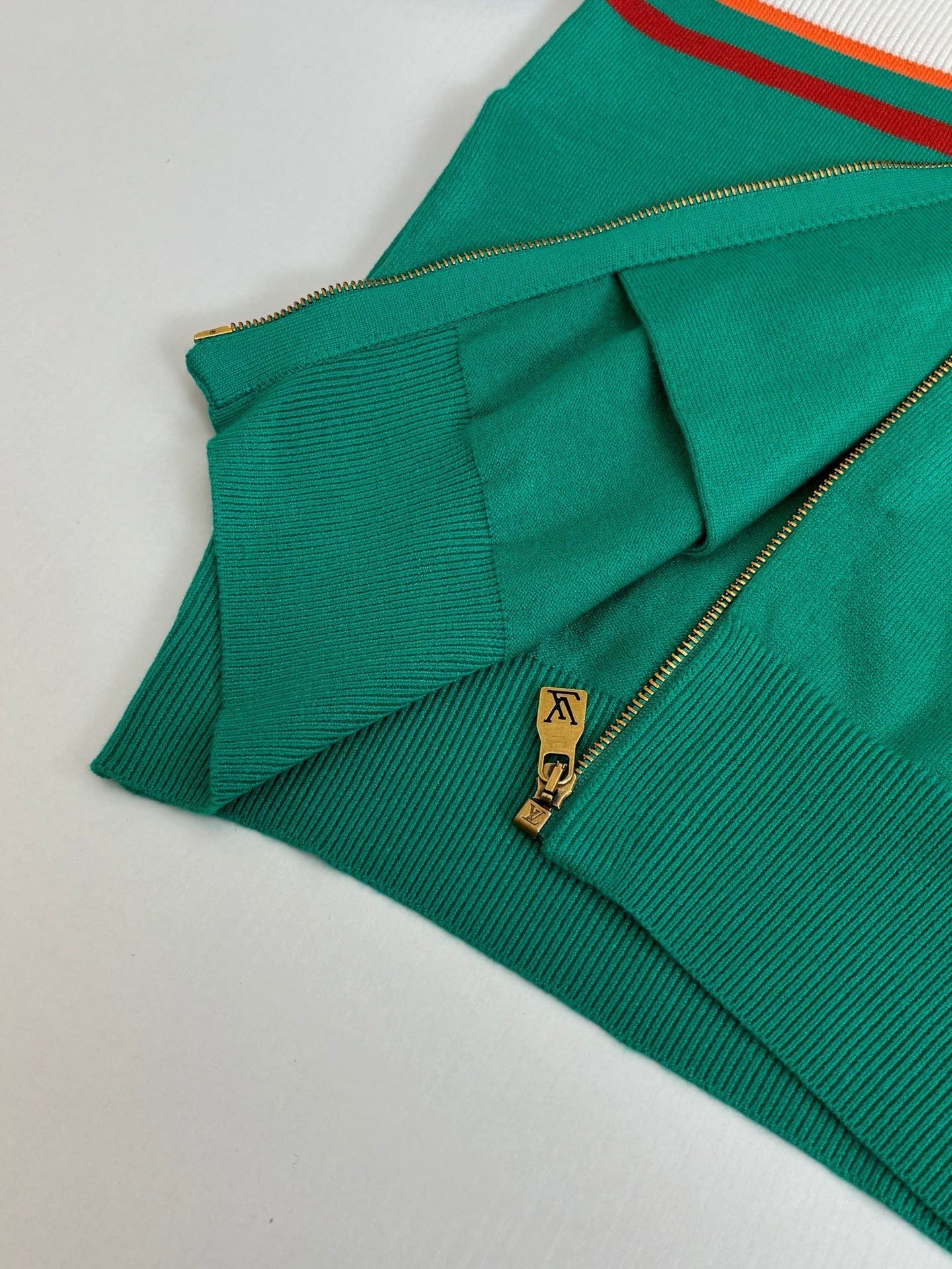 LV Cotton Blend Knit Zipper Jacket