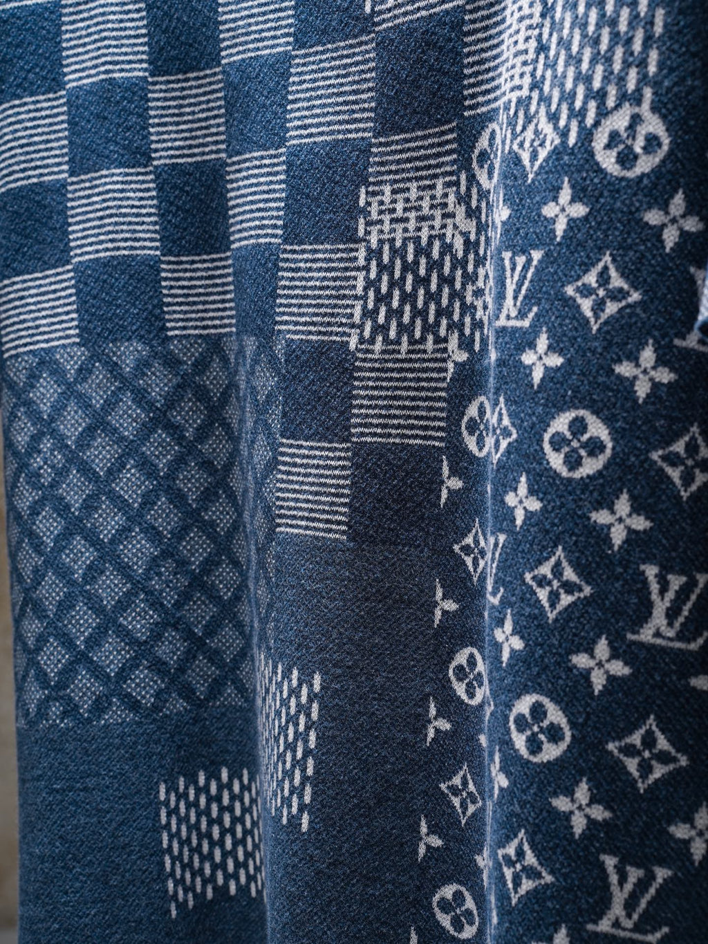 LV ×Nigo Checkered Knit Crew Neck Shirt