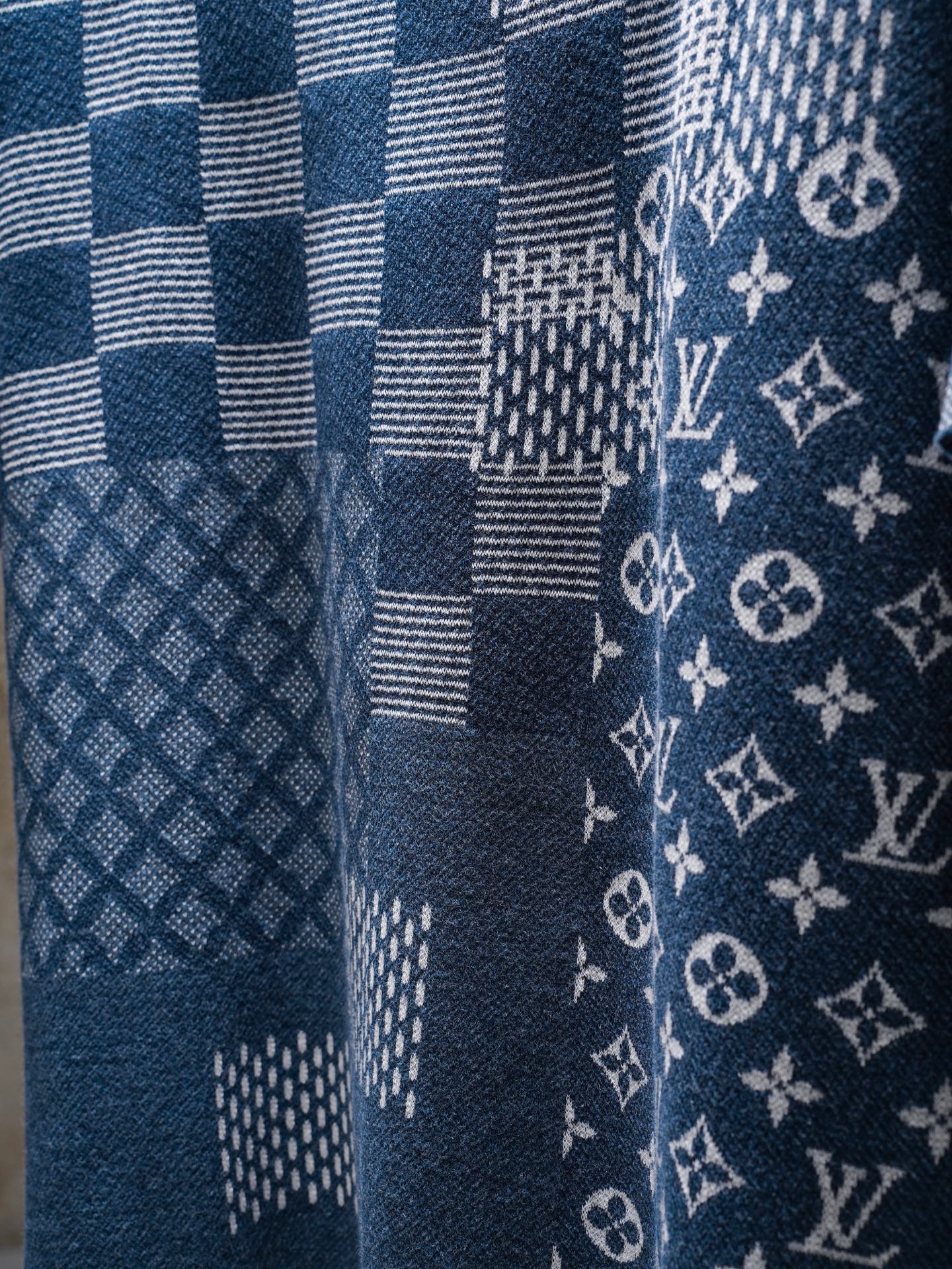 LV ×Nigo Checkered Knit Crew Neck Shirt