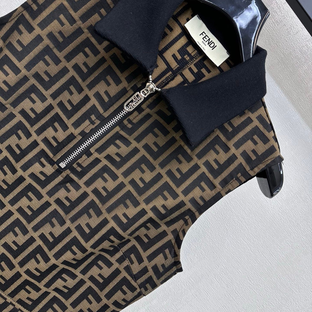 Fendi Jacquard Vest Dress