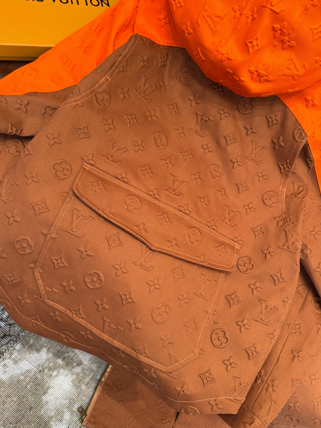 LV Patchwork Embossed Jacket & Pants Set