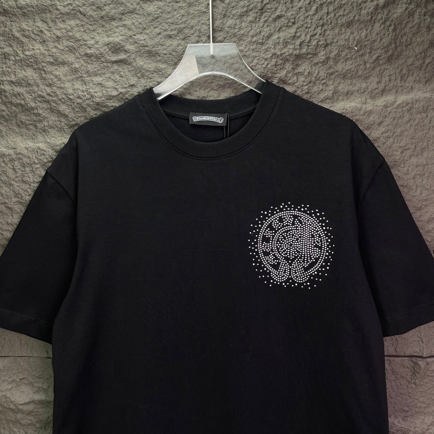 Chrome Heart Rhinestone Short-Sleeve T- Shirt