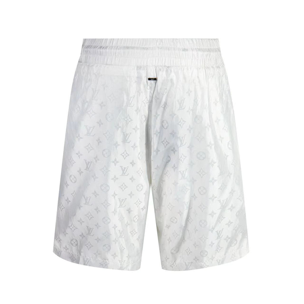 LV jacquard Silk Elastic Drawstring Shorts