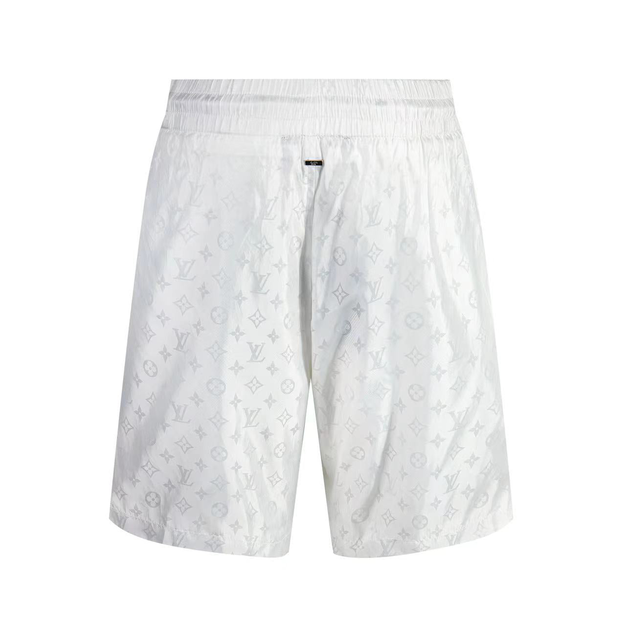 LV jacquard Silk Elastic Drawstring Shorts