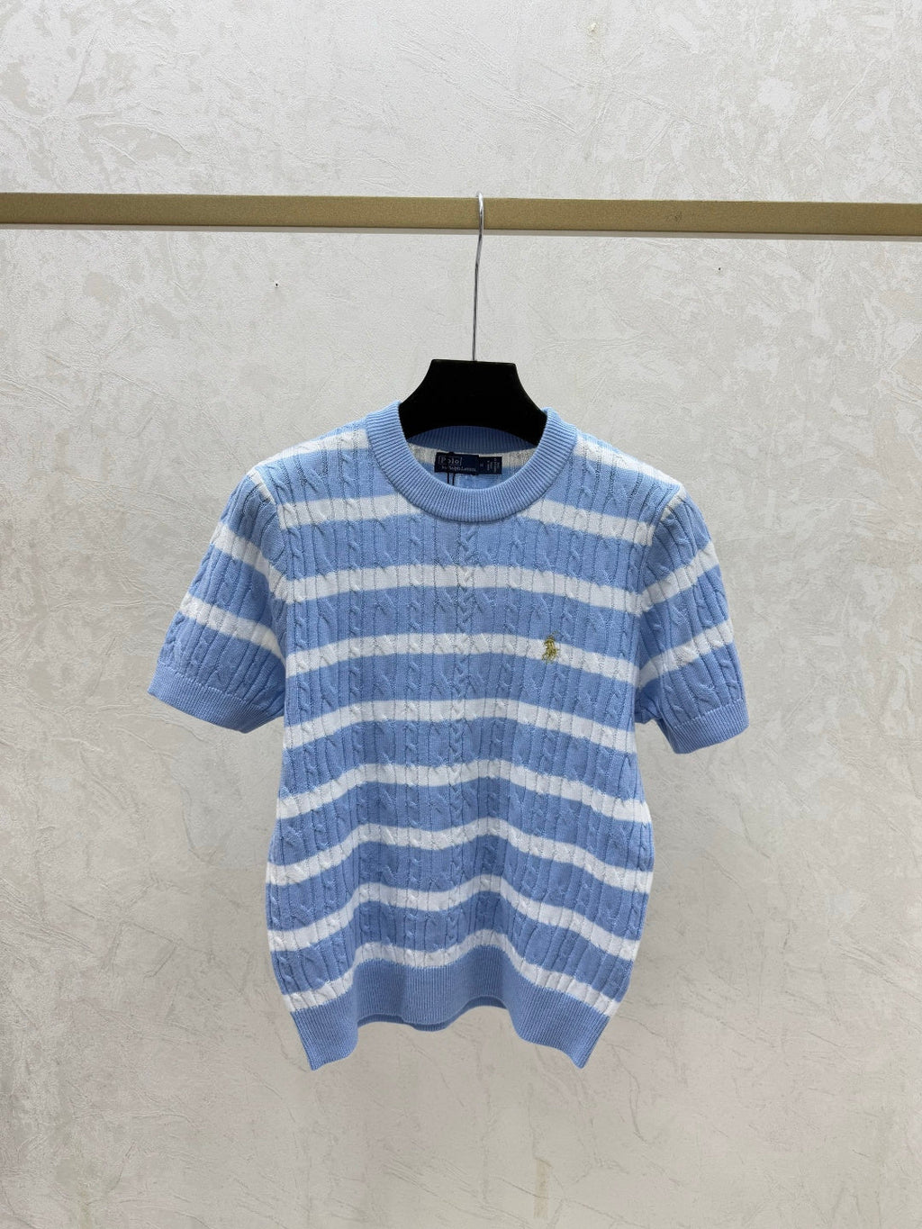 Women's Polo Stripe Knit Shirt