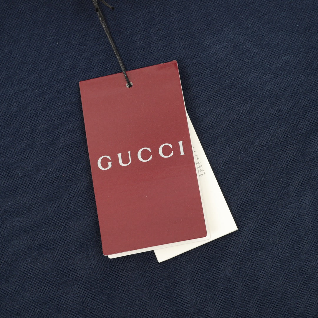 GG Embroidered Letter Collar Long-Sleeve Shirt