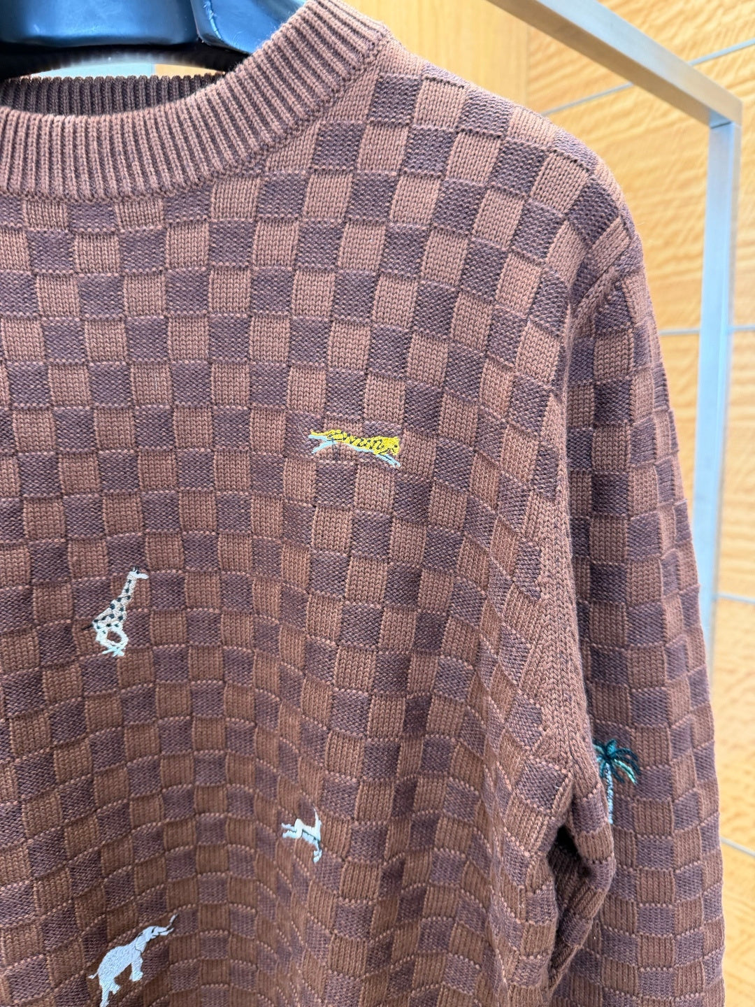 LV Animal Embroidery Sweater