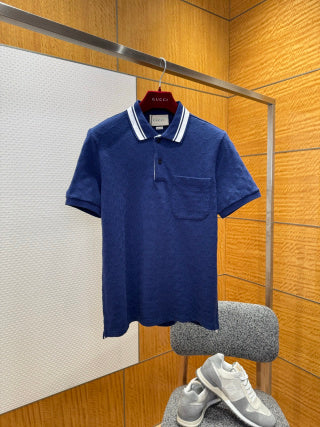 Gucci Vintage Jacquard Stretch Cotton Shirt