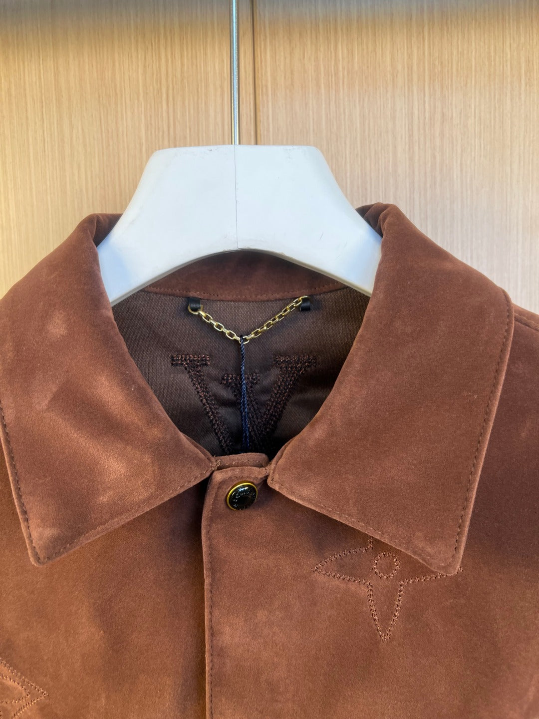 LV French velvet embroidered Monogram Cardigan Shirt