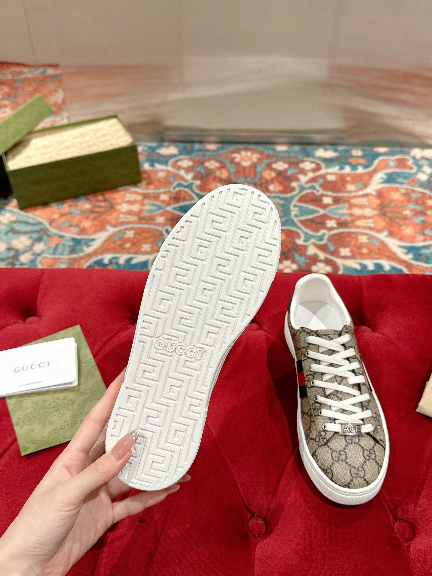 Men's GG Ace sneaker with Web
