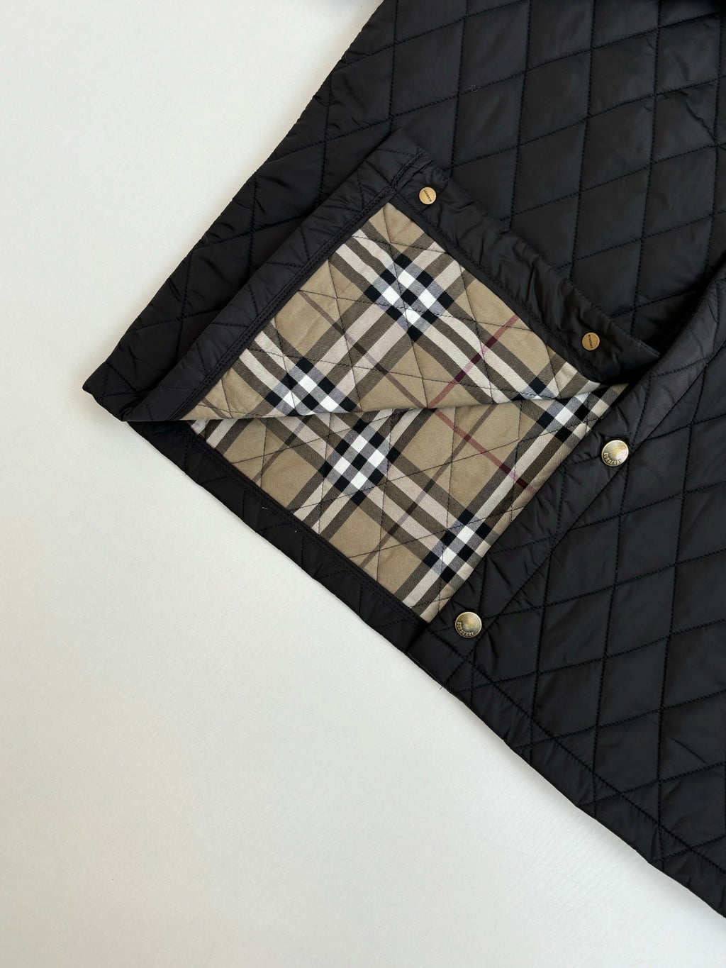 Burberry BB Quilted Nylon Brighton Shirt-Style Cotton Jacket