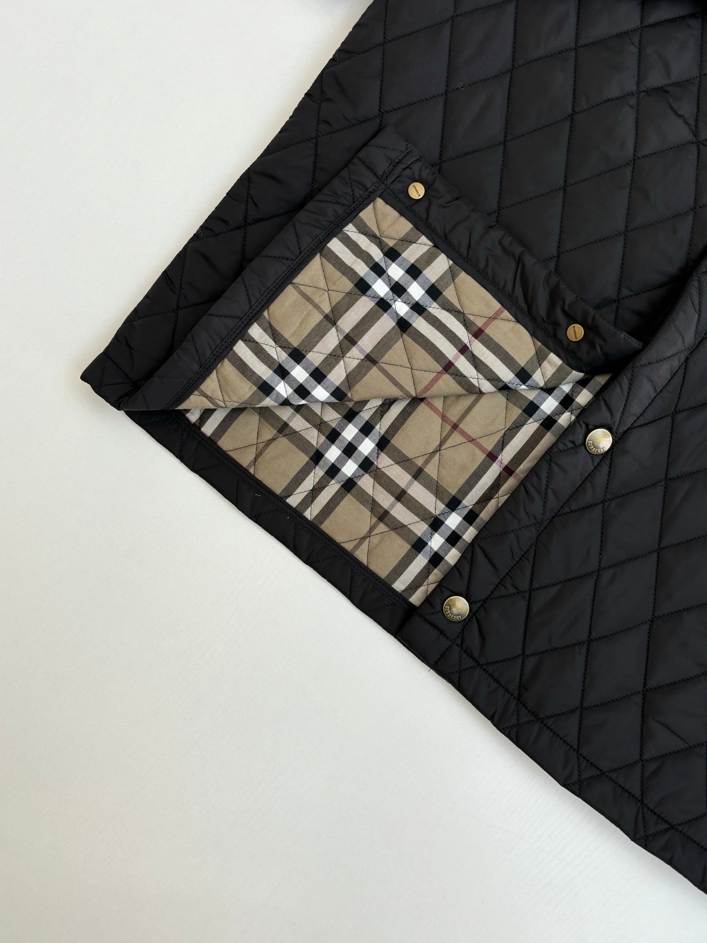 Burberry BB Quilted Nylon Brighton Shirt-Style Cotton Jacket