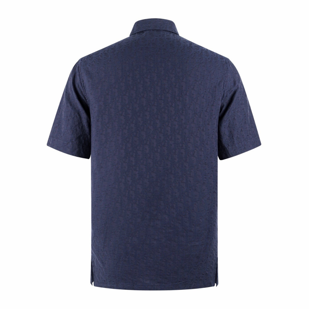 Dior Subtle Pattern & 3D Jacquard Short Sleeve Shirt