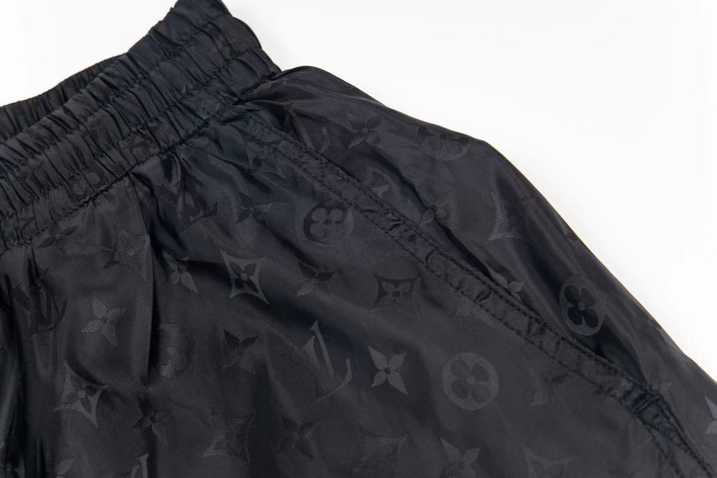 LV jacquard Silk Elastic Drawstring Shorts
