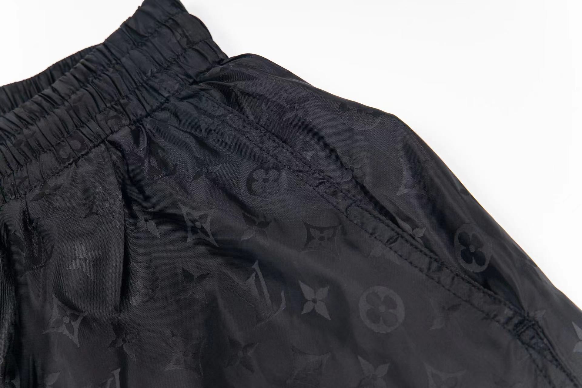 LV jacquard Silk Elastic Drawstring Shorts