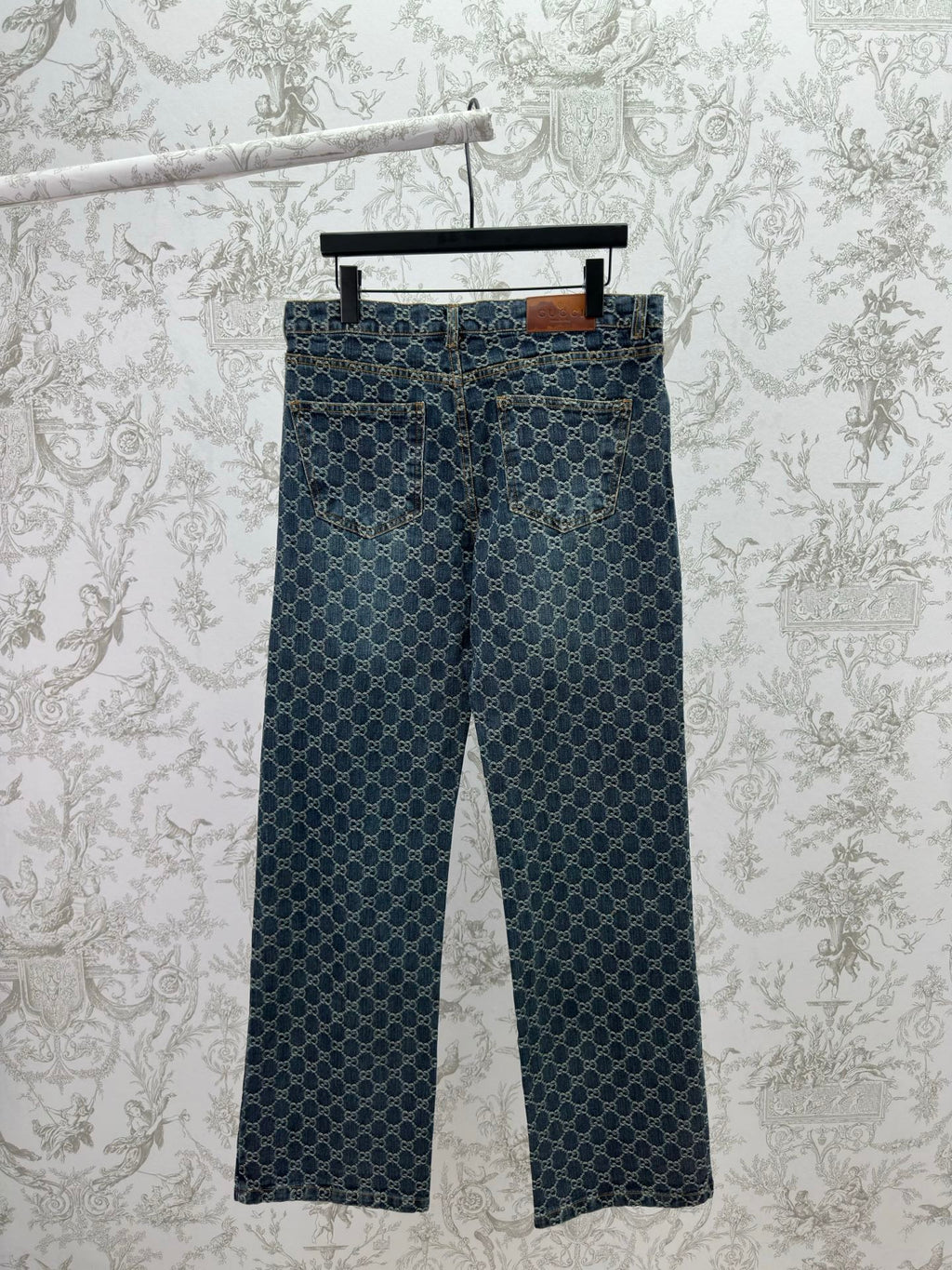 Gucci Denim Jacquard Jeans