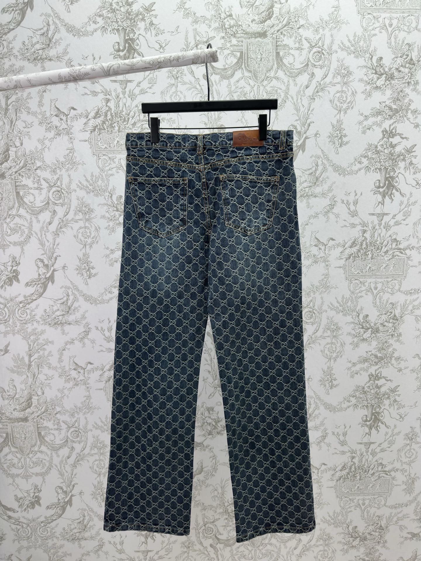 Gucci Denim Jacquard Jeans