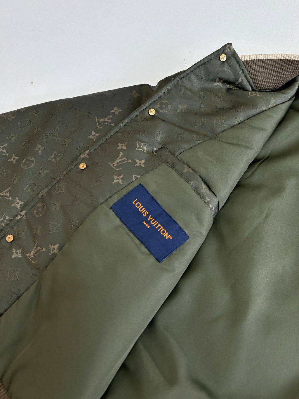 LV Monogram all-over camouflage cotton bomber jacket