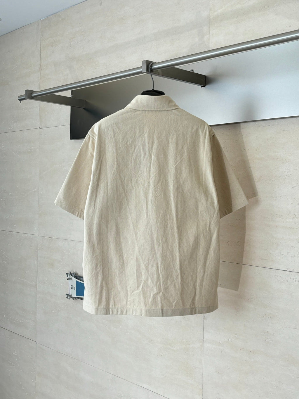 LV Embroidered Short Sleeve Denim Shirt