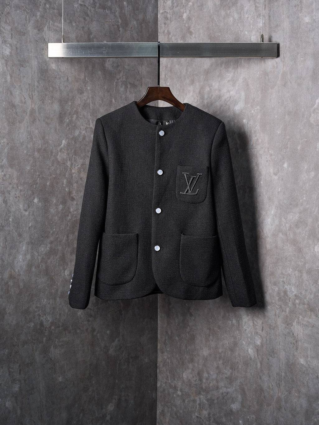 LV Pocket Embriodered Single-Breasted Jacket