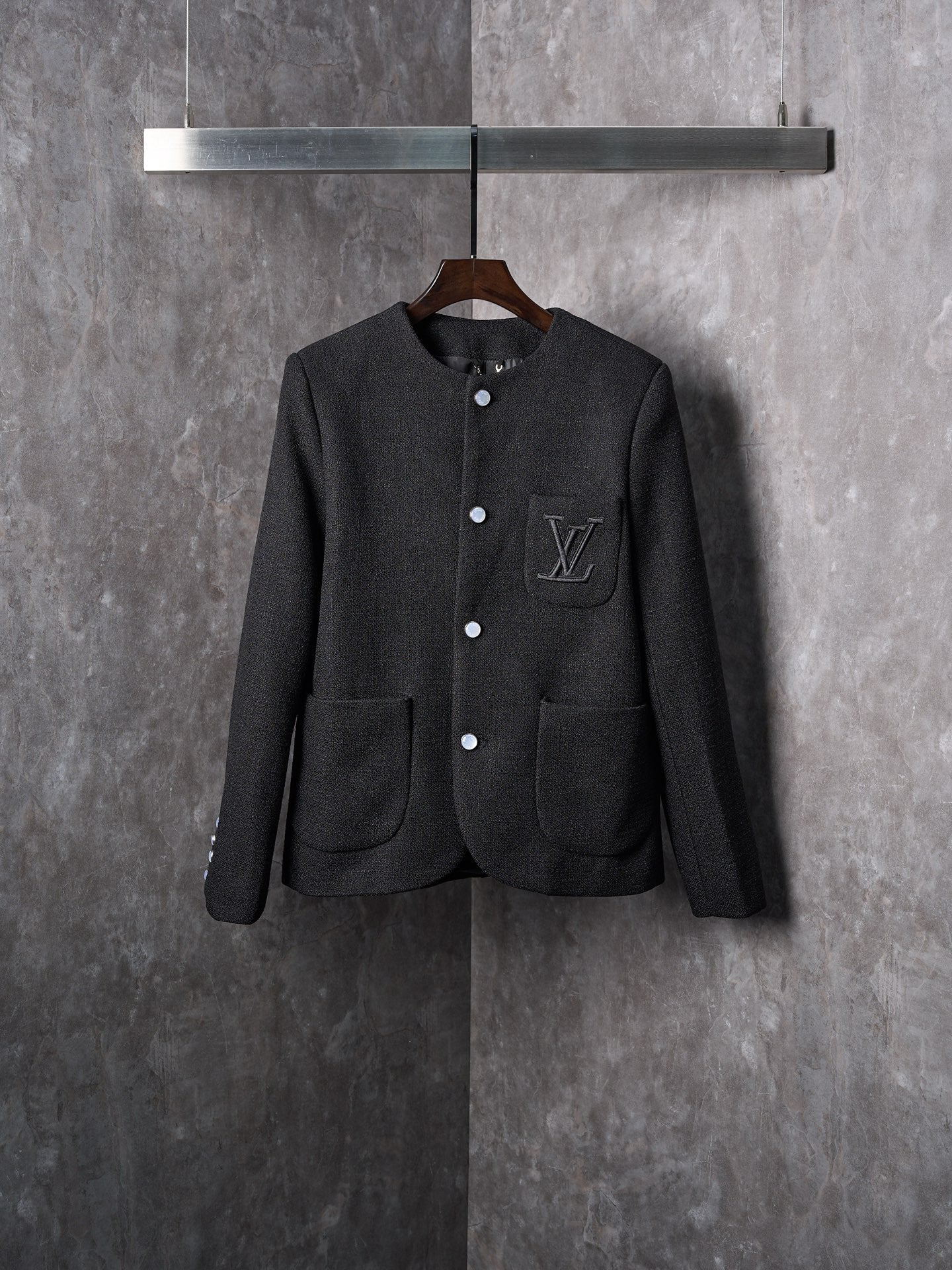 LV Pocket Embriodered Single-Breasted Jacket