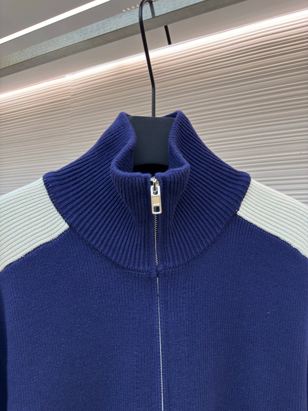 Gucci Embroidered Patchwork Knit Zip -Up Sweater