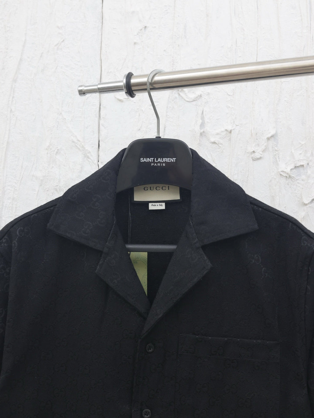 GG Autumn New Double G Jacquard Short-Sleeve Shirt