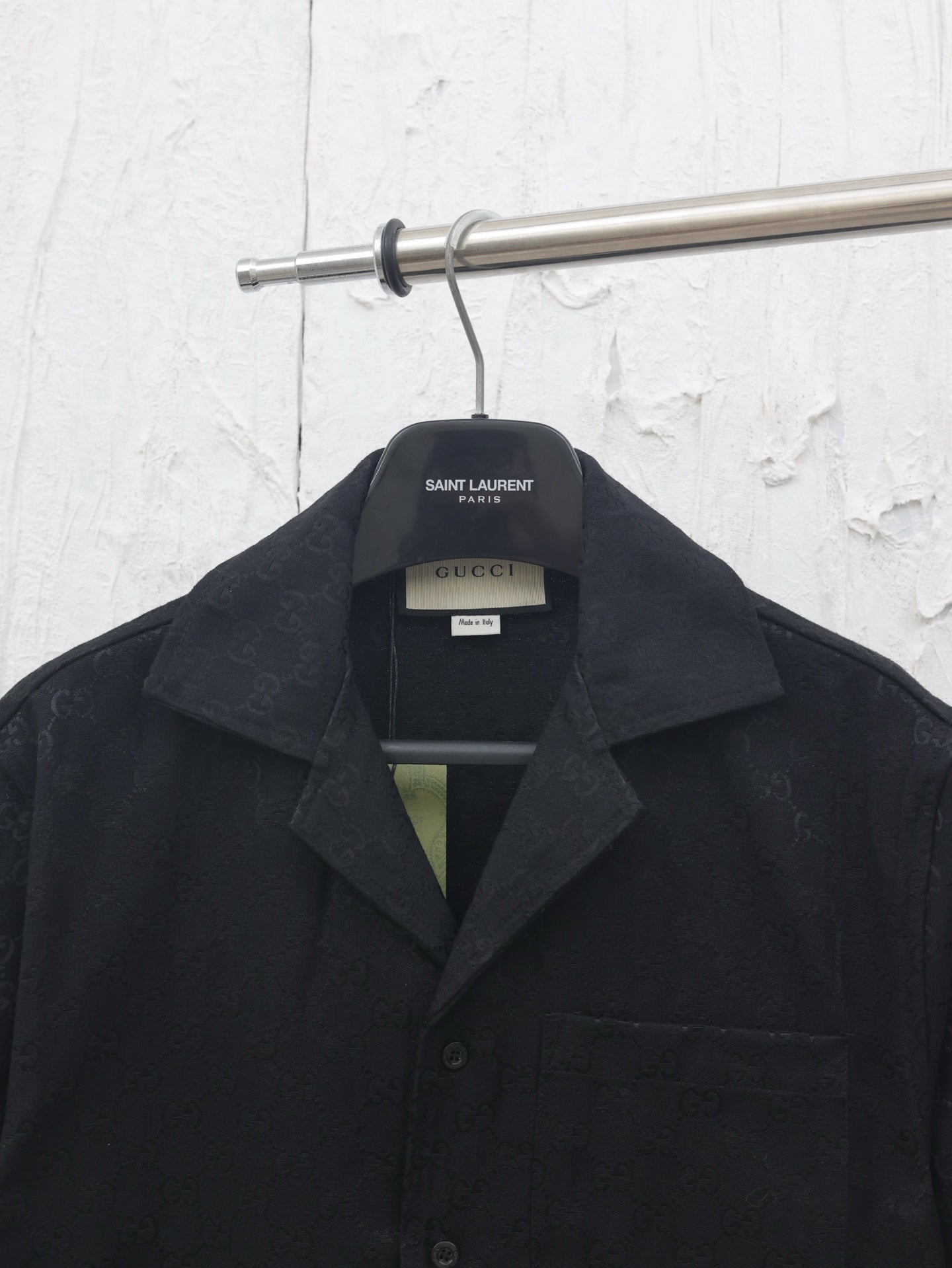 GG Autumn New Double G Jacquard Short-Sleeve Shirt