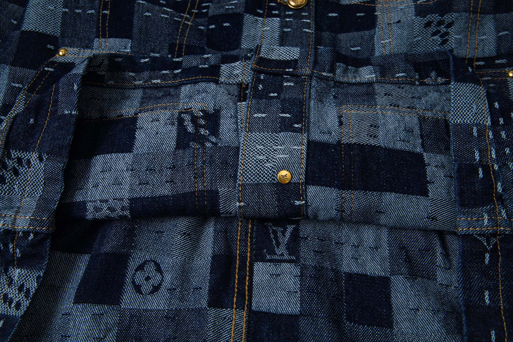 LV Denim Belted Jacket