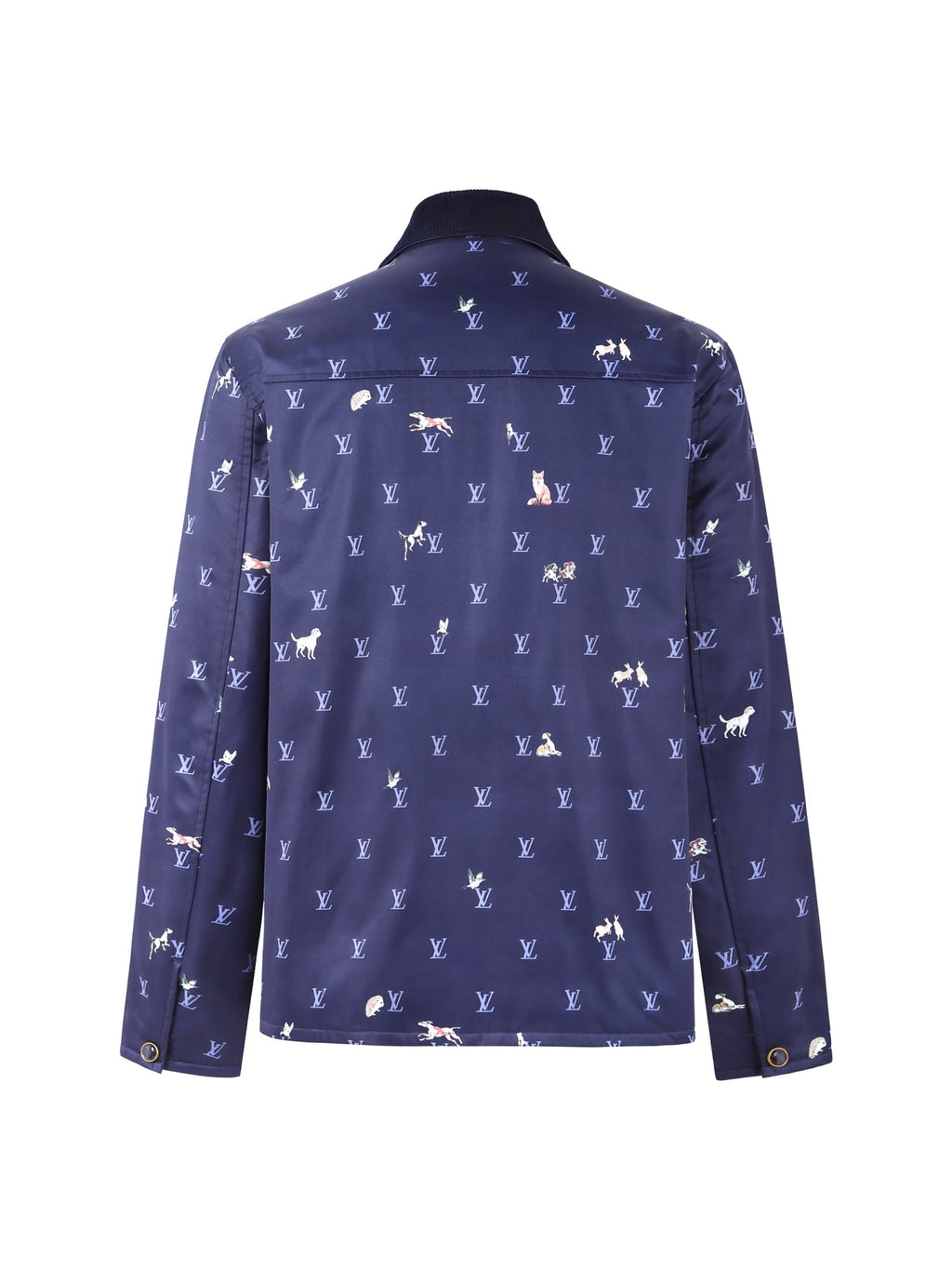 LV Corduroy Lapel Animal Print Jacket