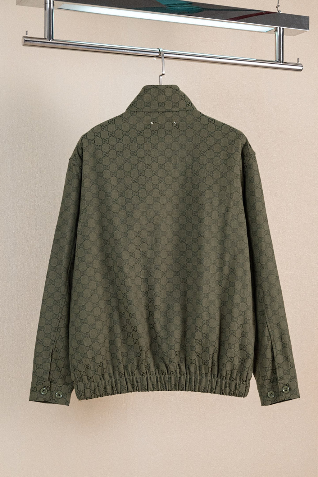 GG all-over jacquard stand collar jacket