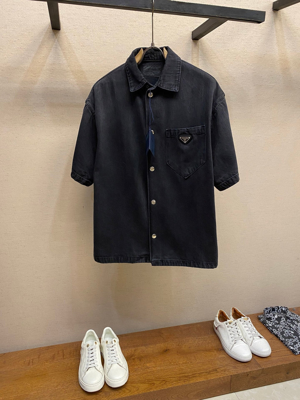Prada Denim Shirt Sleeve Shirt