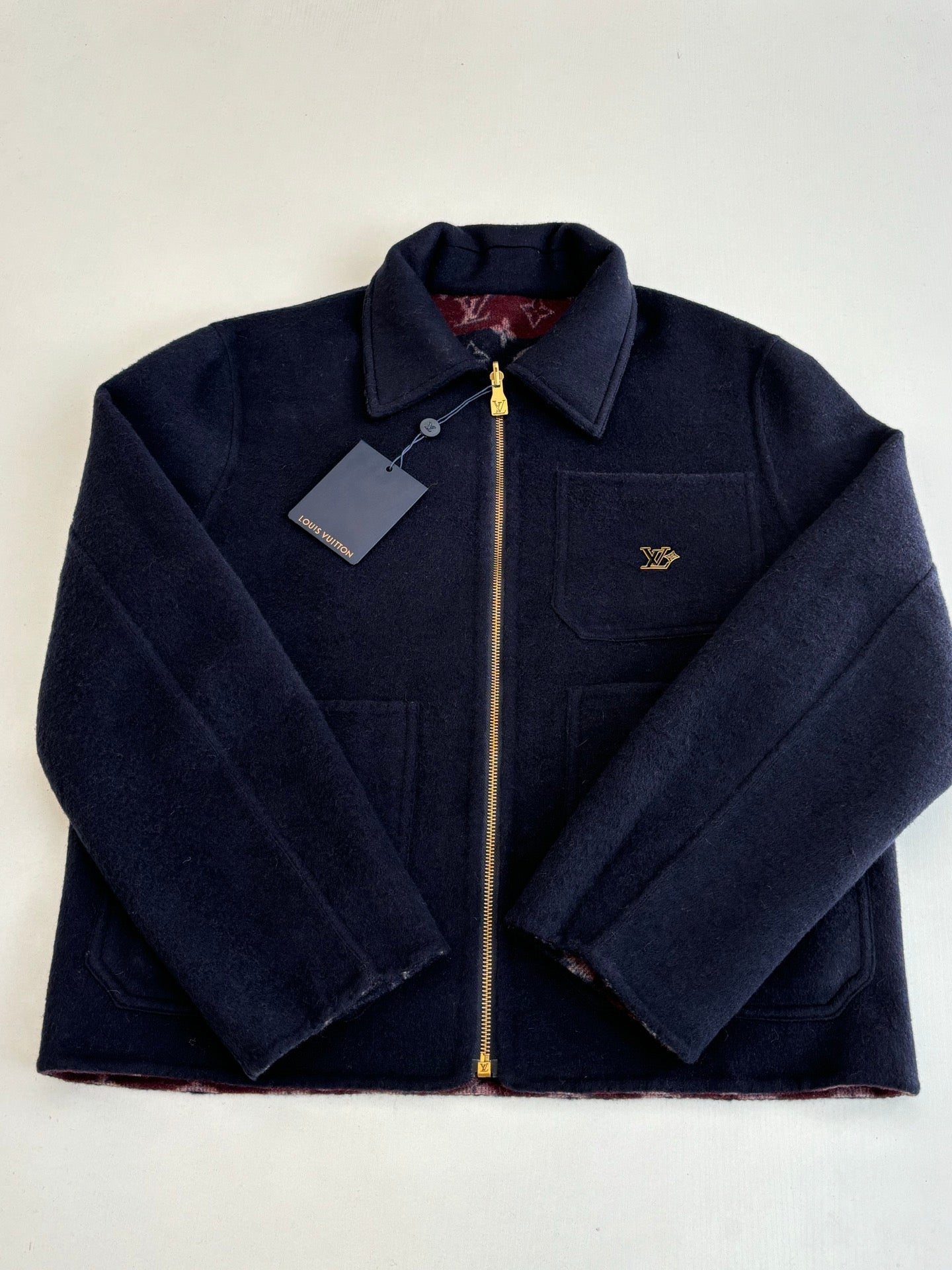 LV Double-sided workwear lapel wool jacket