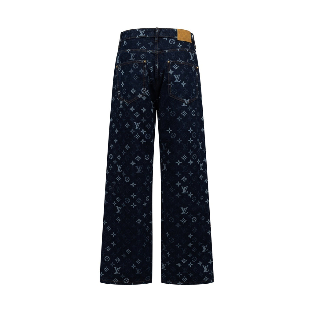LV Denim Straight-Leg Jeans