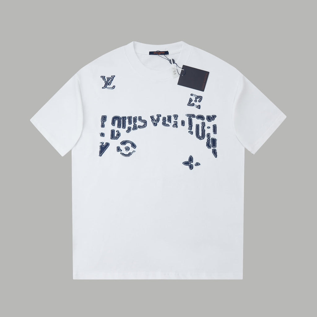 LV Denim Patchwork T-Shirt