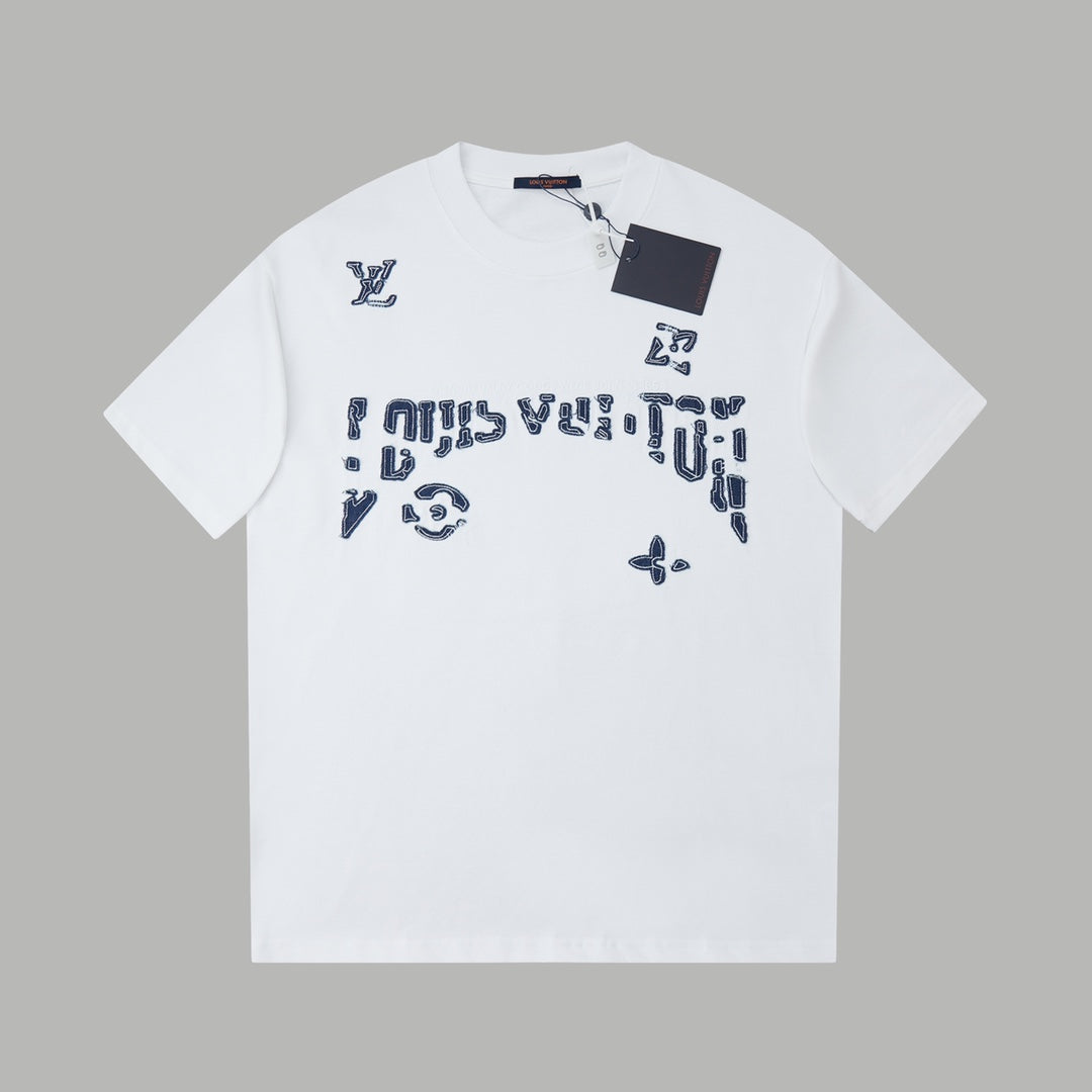 LV Denim Patchwork T-Shirt